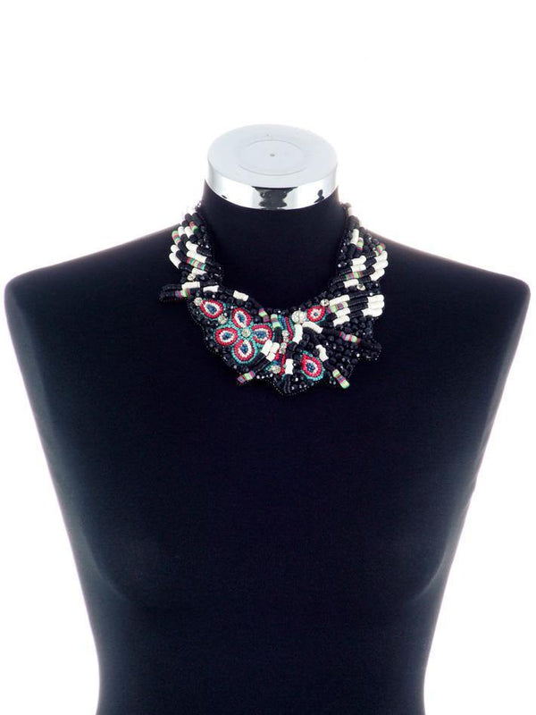 Colier margele lucrat manual Liza Panait Liza Panait Online Boutique