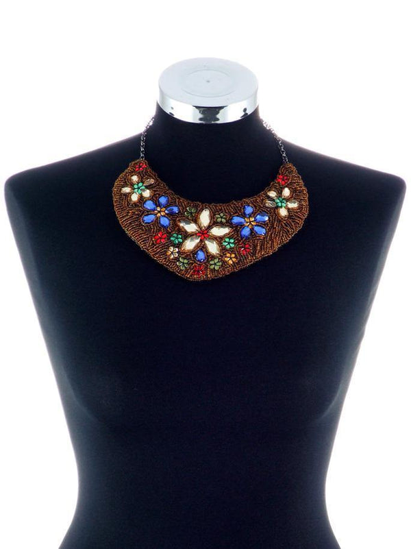 Colier margele lucrat manual Liza Panait Liza Panait Online Boutique