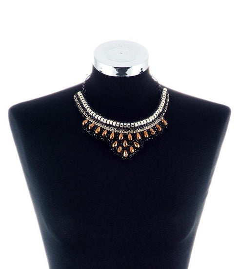 Colier margele lucrat manual Liza Panait Liza Panait Online Boutique