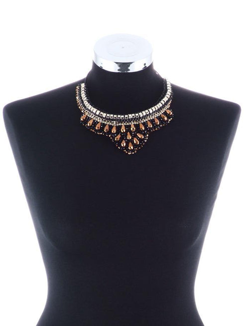 Colier margele lucrat manual Liza Panait Liza Panait Online Boutique