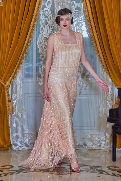 Rochie unicat tull cu franjuri Liza Panait Liza Panait Online Boutique