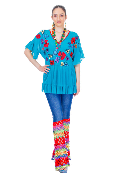 Bluza tull brodat MT-47