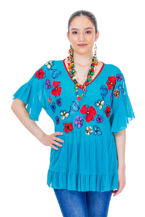 Bluza tull brodat MT-47