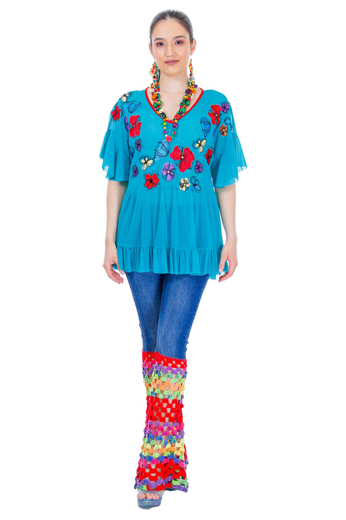 Bluza tull brodat MT-47