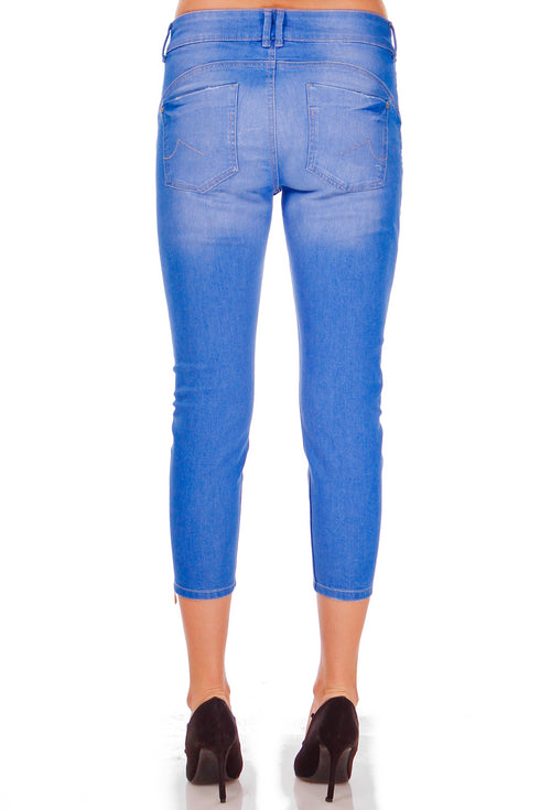 Pantalon denim albastru freeshipping - Liza Panait Online Boutique