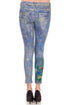 Pantalon denim impasliti cu lana freeshipping - Liza Panait Online Boutique