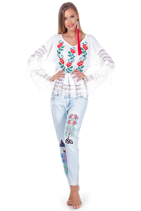 Bluza vascoza cu broderie Liza Panait Liza Panait Online Boutique