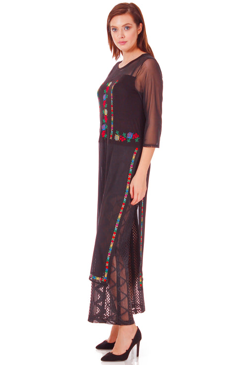 Bluzon tul cu broderie P-87