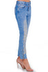 Pantaloni denim cu broderie freeshipping - Liza Panait Online Boutique