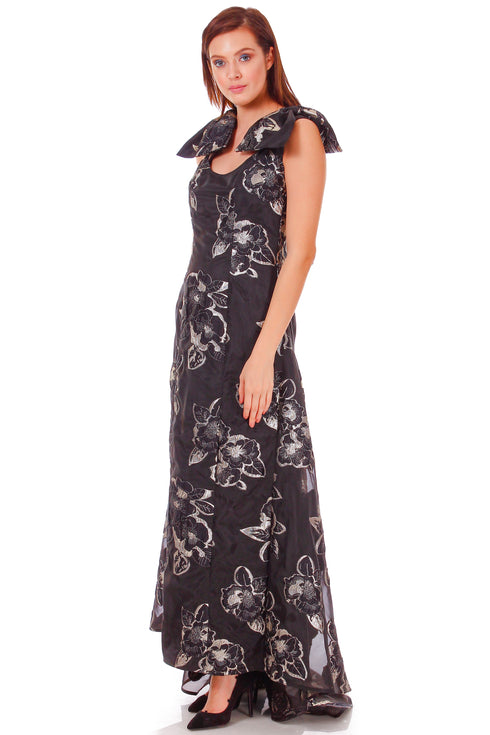 Rochie organza cu flori P-23