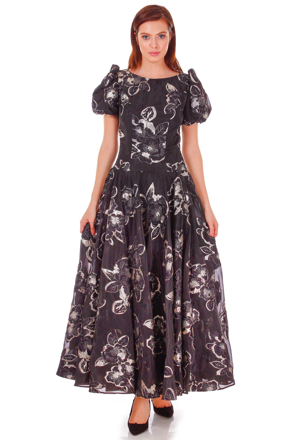 Rochie organza cu flori P-25