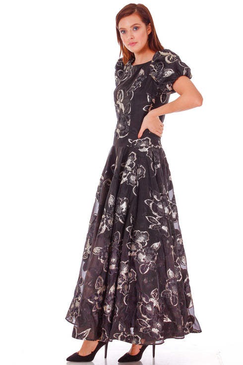 Rochie organza cu flori P-25