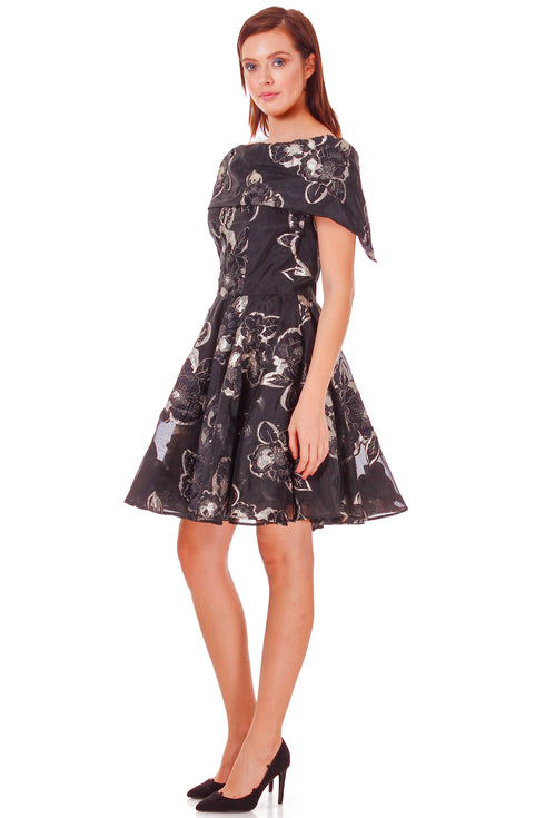 Rochie organza cu flori P-26