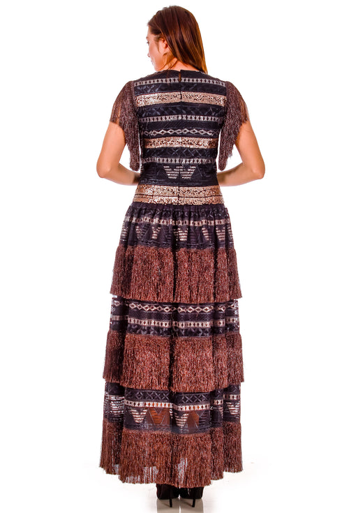 Rochie tul cu broderie P-28