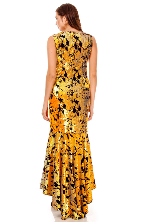 Rochie catifea cu paiete P-33