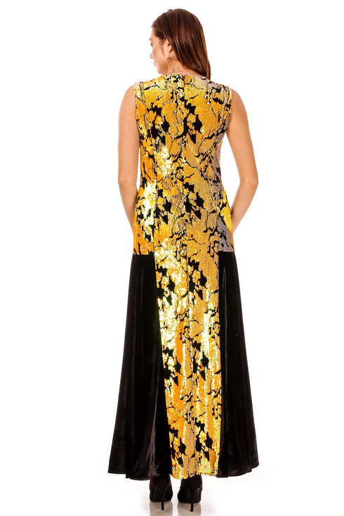 Rochie catifea cu paiete P-34