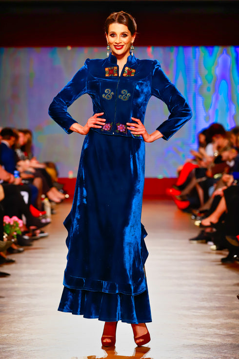 Fusta catifea albastra RM-51b