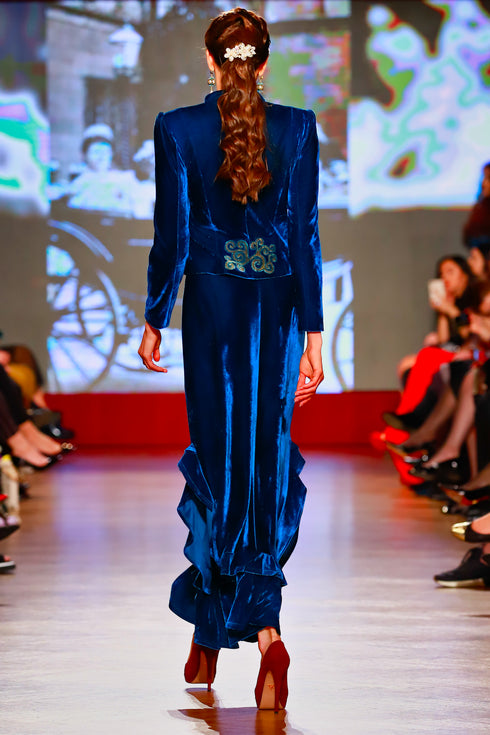 Fusta catifea albastra RM-51b