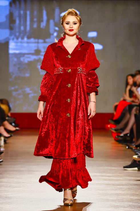 Jacheta catifea cu broderie Liza Panait Liza Panait Online Boutique