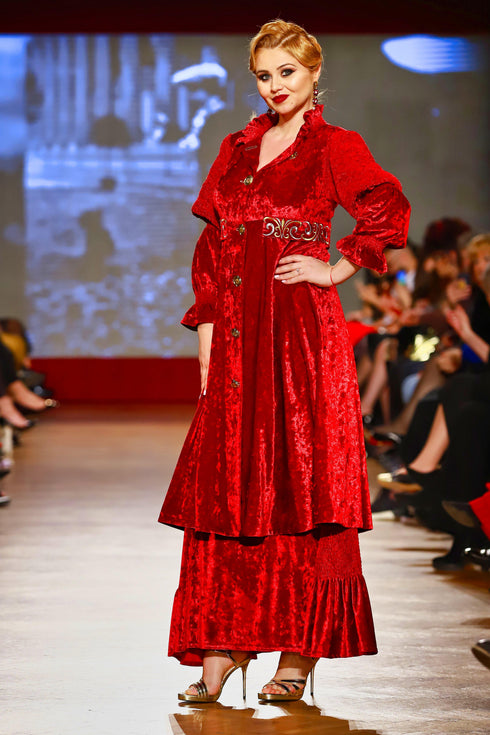 Jacheta catifea cu broderie Liza Panait Liza Panait Online Boutique