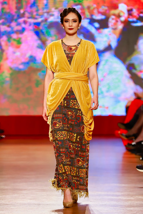 Bluzon catifea galbena RM-59