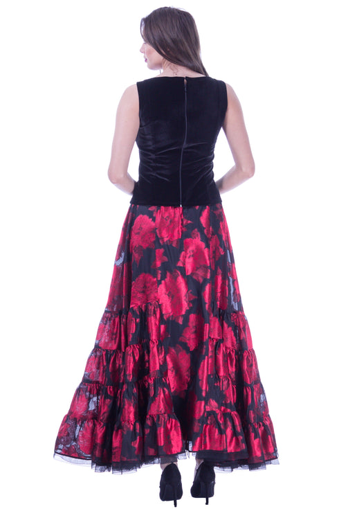 Bluza catifea cu broderie I-200