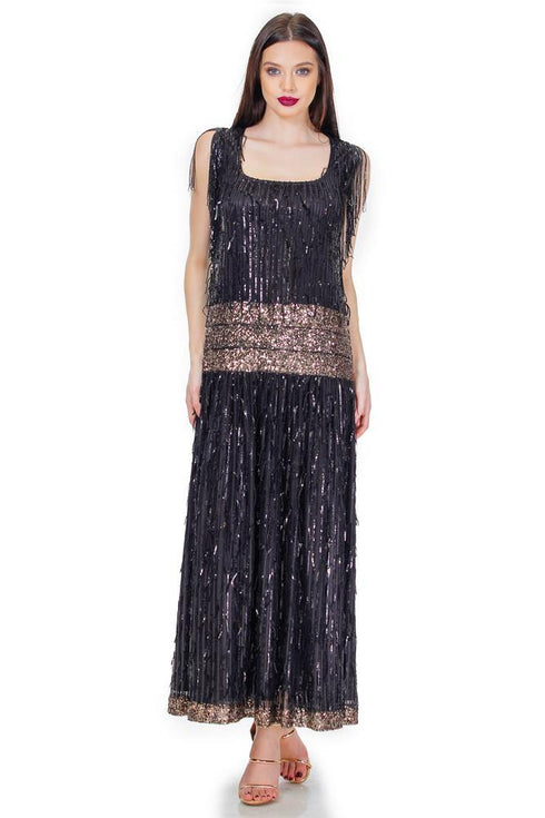 Rochie tull cu franjuri si paiete Liza Panait Liza Panait Online Boutique