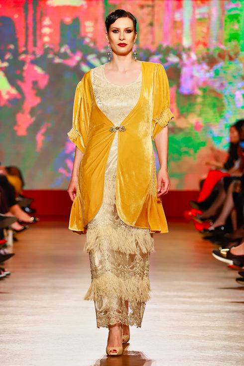 Bluzon catifea galbena RM-60