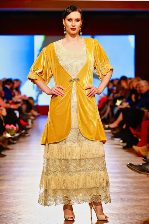 Bluzon catifea galbena RM-60