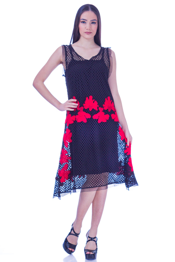 Rochie plasa cu aplicatii I-13