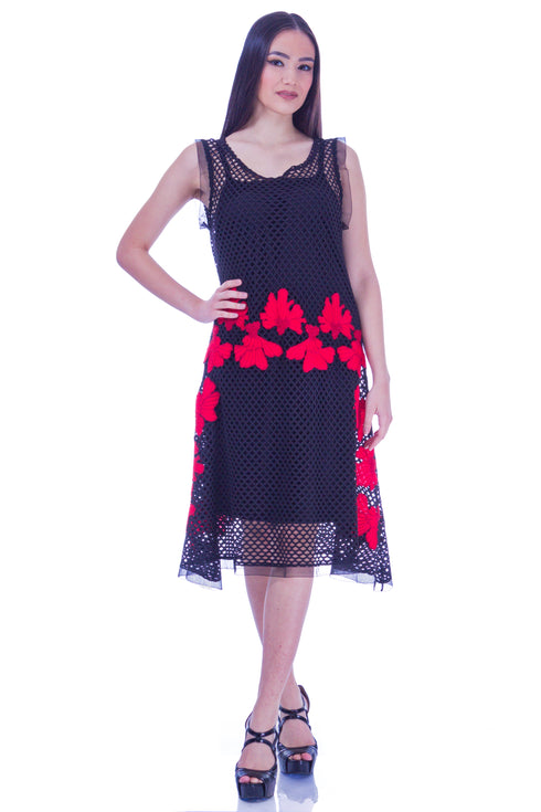 Rochie plasa cu aplicatii I-13