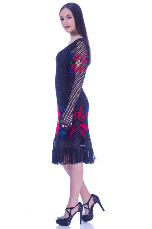 Rochie plasa cu broderie manuala I-15