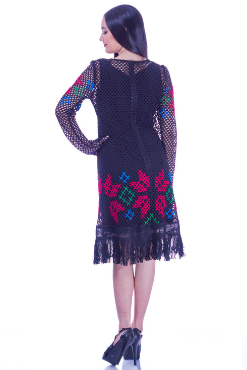 Rochie plasa cu broderie manuala I-15