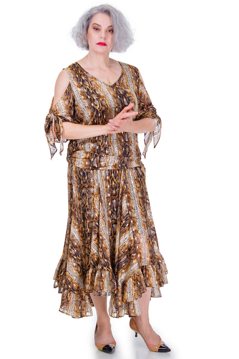 Rochie voal tigrat Liza Panait Liza Panait Online Boutique