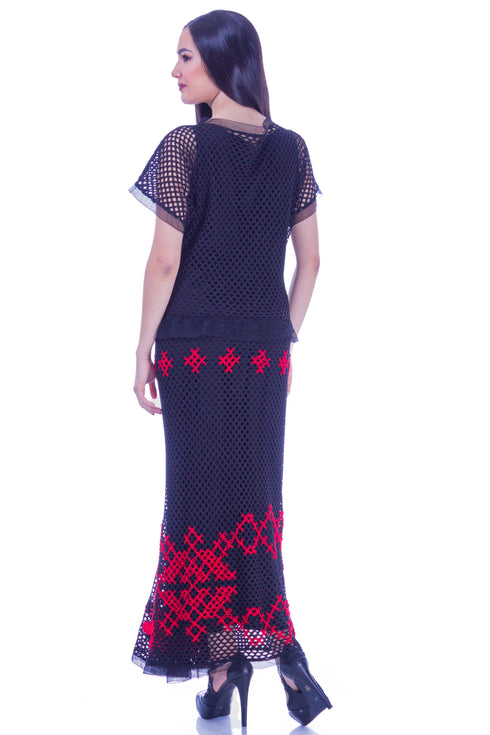 Rochie plasa cu broderie I-17