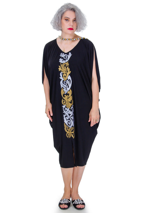 Rochie jerse cu pictura  Liza Panait Liza Panait Online Boutique