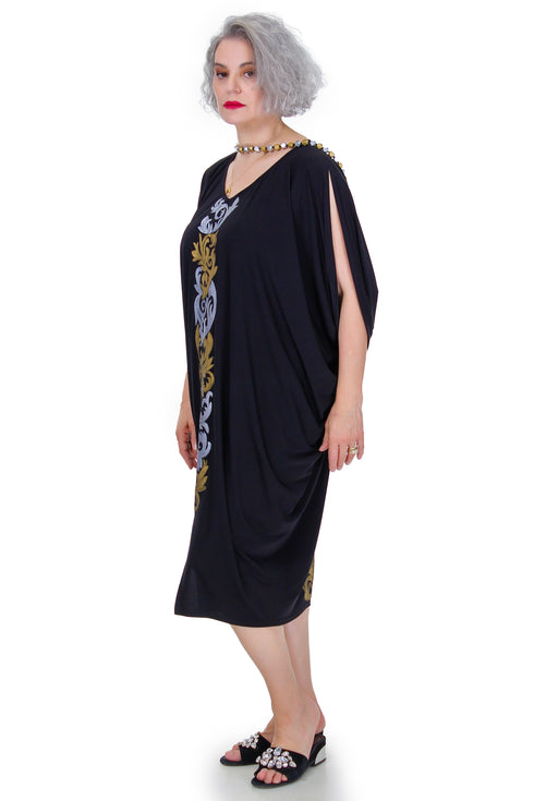 Rochie jerse cu pictura  Liza Panait Liza Panait Online Boutique