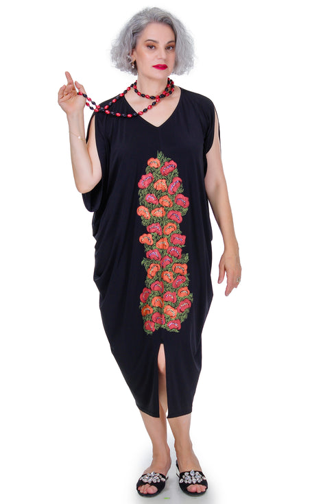 Rochie jerse cu pictura Liza Panait Liza Panait Online Boutique