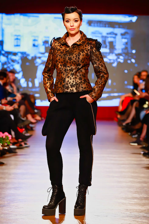 Pantaloni tricot cu vipusca RM-88