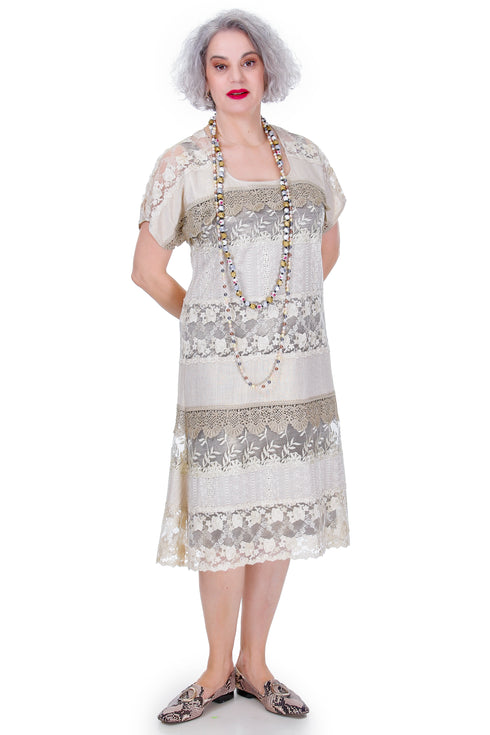 Rochie dantela si bumbac Liza Panait Liza Panait Online Boutique