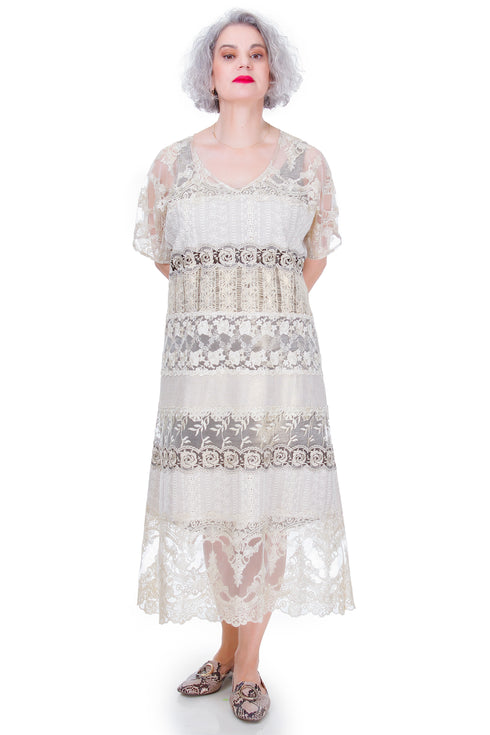 Rochie dantela si bumbac Liza Panait Liza Panait Online Boutique