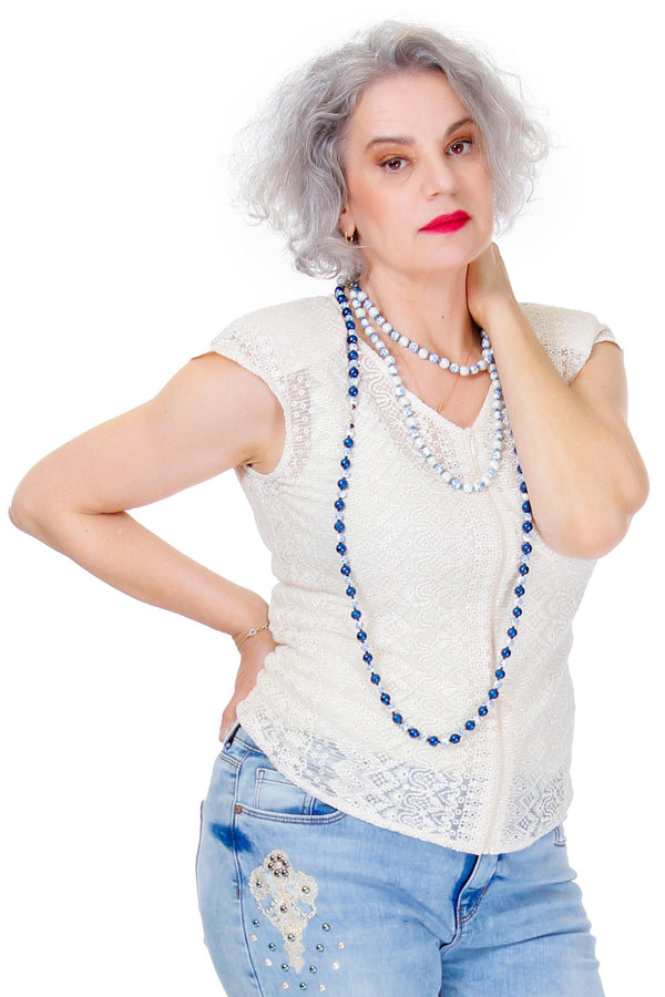 Bluza dantela bej Liza Panait Liza Panait Online Boutique