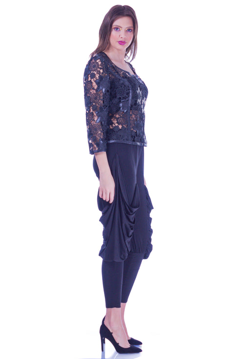 Pantalon negru jerse I-46