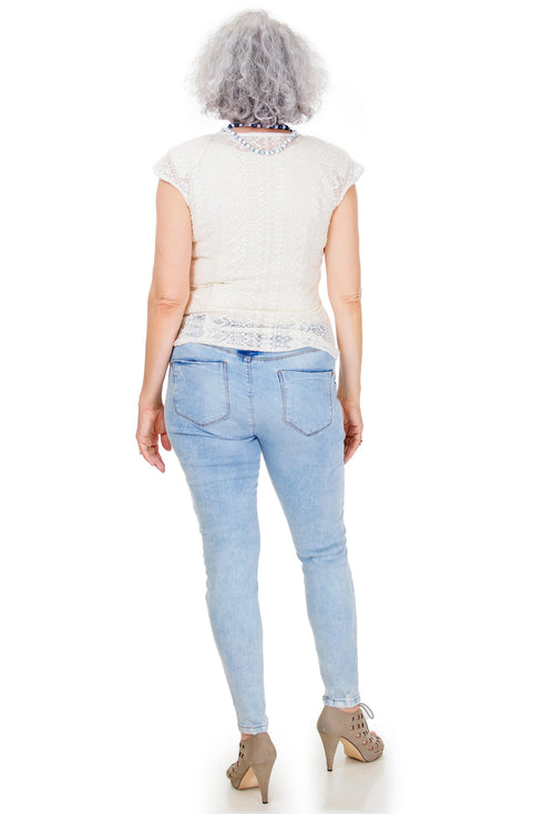 Bluza dantela bej Liza Panait Liza Panait Online Boutique