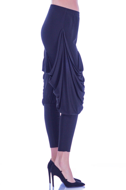 Pantalon negru jerse I-46