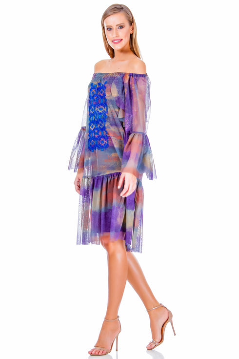 Rochie tull pictata AV-140