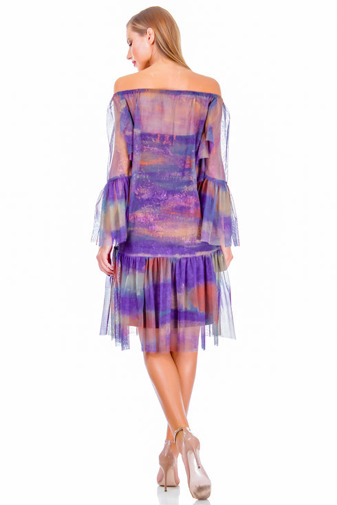 Rochie tull pictata AV-140