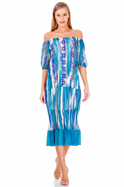 Rochie tull pictata AV-141