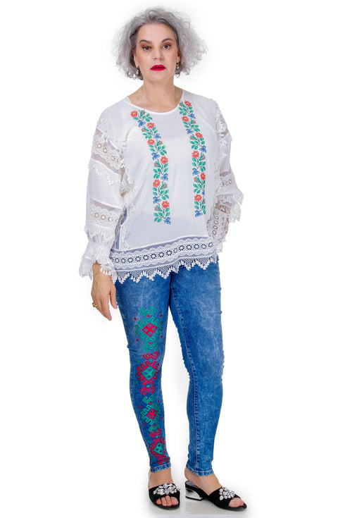 Bluza vascoza cu broderie Liza Panait Liza Panait Online Boutique