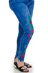 Pantalon denim cu broderie Liza Panait Liza Panait Online Boutique